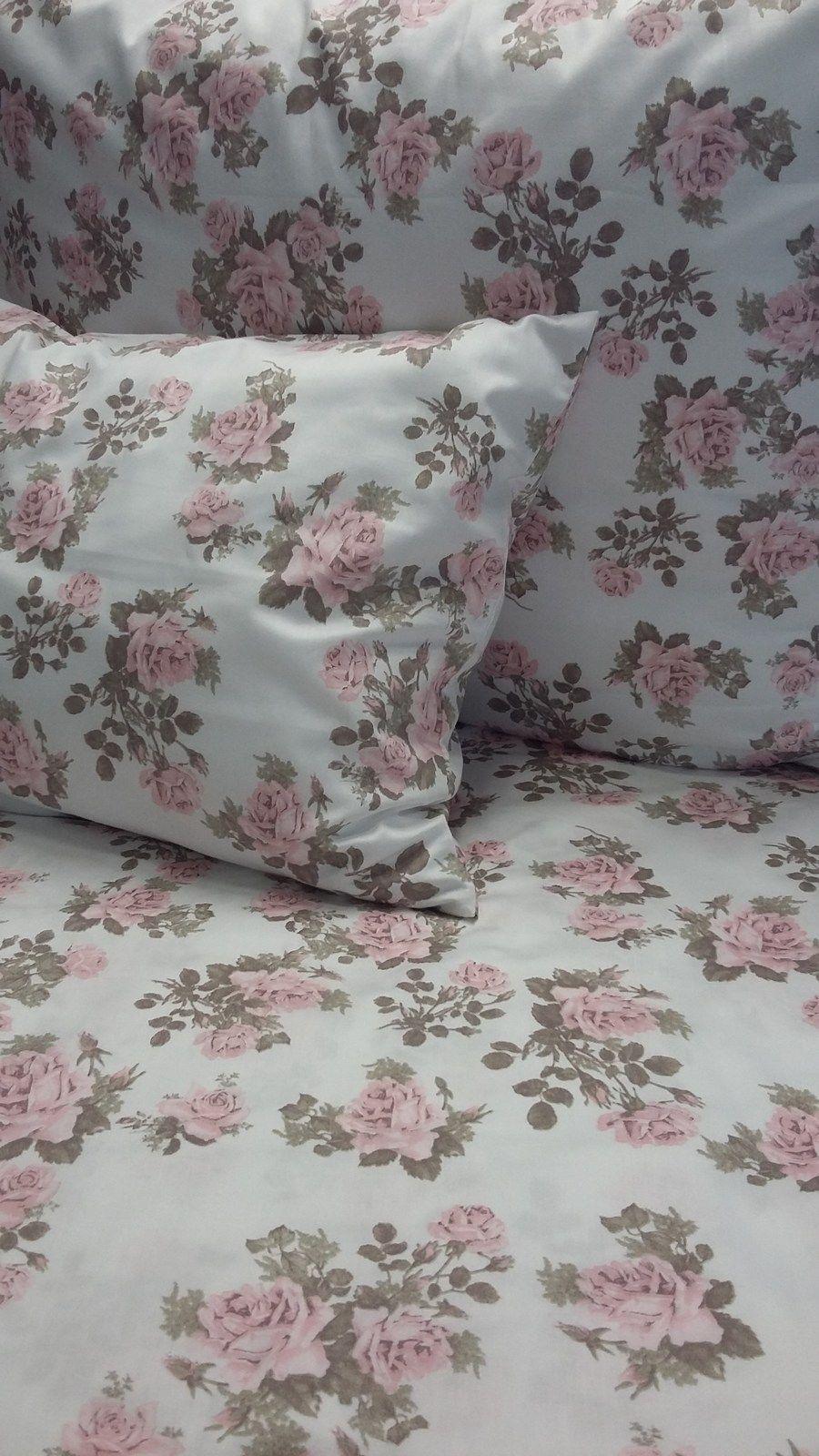 Pamut szatén ágynemű Vintage angol rózsás